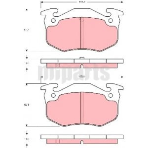 Placute frana spate Renault Clio 2 , Thalia, Megane 1, Renault 19, Peugeot 309 309, Originale Renault 7701204626 Kft Auto foto