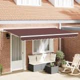 vidaXL Cortina Retractabilă Maro 400 x 200 cm țesătură 3329821