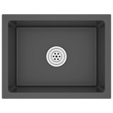 Cumpara ieftin Chiuveta de bucatarie lucrata manual, negru, otel inoxidabil