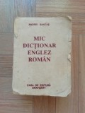 Mic dictionar Englez - Roman - Andrei Bantas