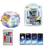 Banda LED RGB cu Telecomanda, Control prin aplicatie, USB, lumina decorativa colorata, Efect Muzical, 10 M