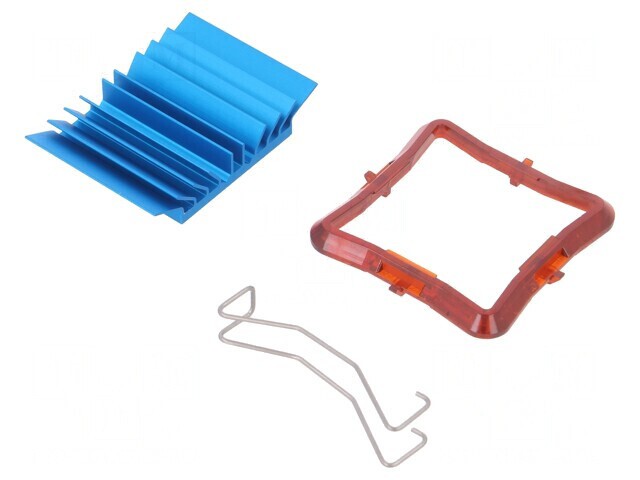 Radiator extrudat albastru BGA 30x30mm