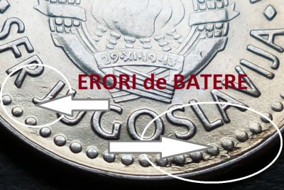 Moneda 100 DINARI / DINARA - RSF YUGOSLAVIA 1988 *cod 4739 - EROARE BATERE A.UNC foto