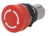 Comutator Siguranță EAO 16mm 2 NC Roșu Fără IP65