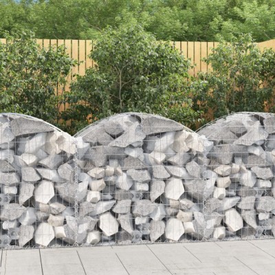 Gossi cos gabion arcuit, 100x50x80/100 cm, fier galvanizat foto