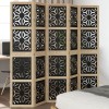 VidaXL Paravan de cameră, 5 panouri, maro/negru, lemn masiv paulownia 358806