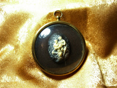 Decoratiune mini Cameo, alama, alabastru, Anglia, colectie, vintage foto