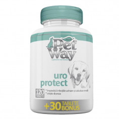 Supliment nutritiv pentru caini Petway Uroprotect, 120 tablete + 30 bonus foto