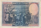 SPANIA 50 PESETAS 1928 VF
