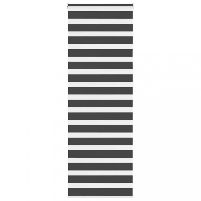 vidaXL Jaluzea tip zebra neagră lățime țesătură 80,9 cm poliester