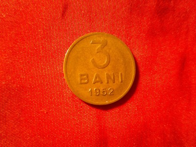 Moneda 3 bani 1952 RPR cal. AUNC foto