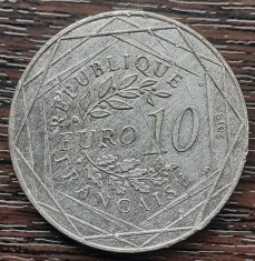 (A773) MONEDA DIN ARGINT FRANTA - 10 EURO 2018, 90 ANI MICKEY - TURNUL EIFFEL