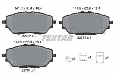 TEXTAR 2278201 Q+ set placute frana,frana disc foto
