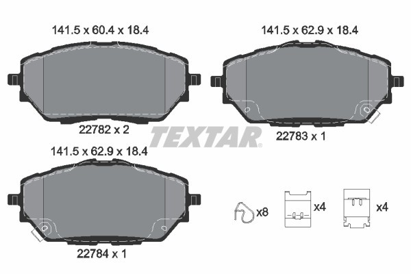 TEXTAR 2278201 Q+ set placute frana,frana disc