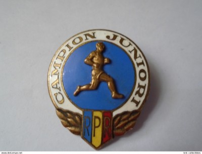 bnk ins Insigna Campion Juniori Atletism RPR 1958 foto