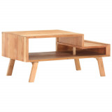 Masuta cafea Gossi lemn masiv acacia 100x50x45 cm, compartiment depozitare, living, design modern
