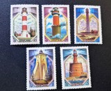 URSS 1983 - Seria Definitivă/Comemorativă "Faruri de la Marea Baltică și Golful Finic" (Set complet de 5 Mărci Poștale Neștampilate) - Cod: VNT1