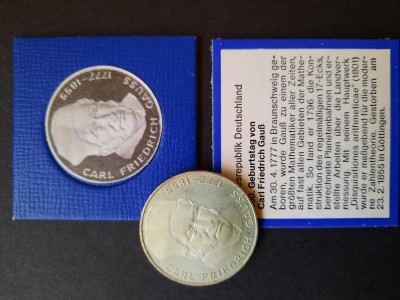 5 DM &amp;quot;C. F. Gauss&amp;quot; litera J, 1977, RFG - G 4668 foto