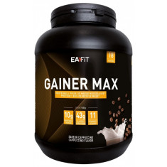 Gainer Max 1,1 kg; Cappuccino si Proteine Zer plus Ou, Crestere in masa musculara, Aport caloric, Vitamine Minerale, Marca franceza, Certificat antido