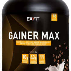 Gainer Max 1,1 kg; Cappuccino si Proteine Zer plus Ou, Crestere in masa musculara, Aport caloric, Vitamine Minerale, Marca franceza, Certificat antido