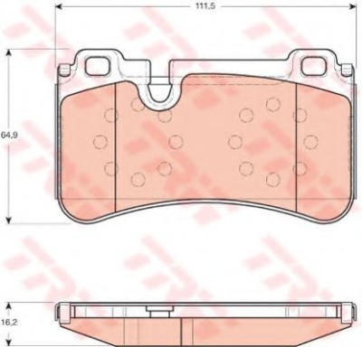 Set placute frana,frana disc MERCEDES E-CLASS (W211) (2002 - 2009) TRW GDB1711 foto
