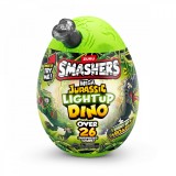 Figurina dinozaur in ou, Smashers, Mega Dino Jurassic Light-Up, Gri, S1