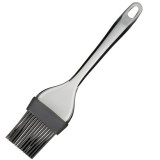 Pensula din silicon cu maner din plastic, Neirini, Gri, 22 x 5 cm