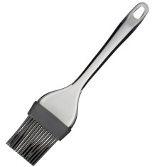 Pensula din silicon cu maner din plastic, Neirini, Gri, 22 x 5 cm foto