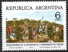 Argentina - 1975 - Independen?a din Uruguay - serie neuzata (T52) foto