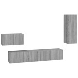 Cumpara ieftin Set dulapuri TV, 4 piese, gri sonoma, lemn prelucrat