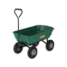 Carucior basculabil de curte, gradina, volum cuva 75l, cadru metalic si cuva din material rezistent, sarcina maxima 200 kg