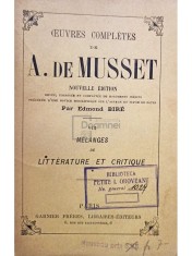 A. de Musset - Oeuvres completes, vol. VIII foto