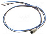 Connector M8 male 3-pin straight cable plug 4A 60V PHOENIX CONTACT