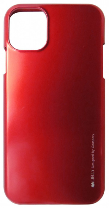 Husa silicon Mercury Goospery i-Jelly rosu metalic pentru Apple iPhone 11