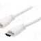 Cablu HDMI - HDMI, din ambele par&amp;#355;i, HDMI mufa, 2m, alb, RASPBERRY PI - KAB-07040