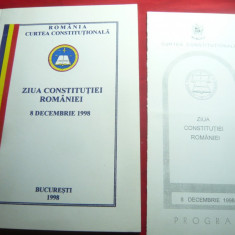 Curtea Constitutionala - Ziua Constitutiei Romaniei 1998 ,39pag+ program