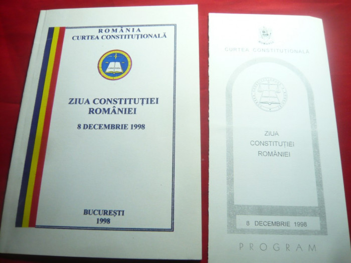 Curtea Constitutionala - Ziua Constitutiei Romaniei 1998 ,39pag+ program