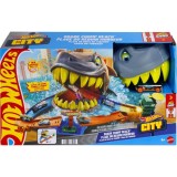 Set de joaca cu masinuta, Hot Wheels, Shark Chomp Beach, 1:64, JHL96