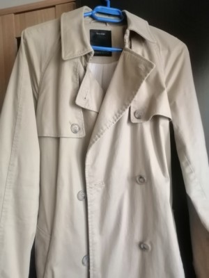 Palton lung C&amp;amp;A bej foto