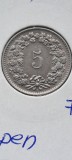 ELVETIA 5 RAPPEN 1962 VF