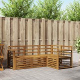 vidaXL Seturi de canapele 4 pcs natural Lemn Solid de Acacia 3374739