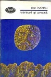 Versuri si Proza Ion Barbu Editura Minerva Biblioteca pentru Toti 1970 Carte Clasica Romana Coperta Cartonata