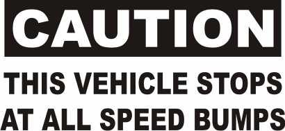 Sticker Auto Caution This Vehicle Stops