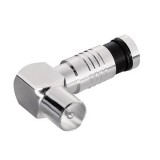Mufa COAXIAL tata tip compresie cotit 90 grade max 7mm