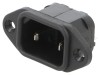 Conector alimentare AC BULGIN C18 Soclu Montare Panou 10A 250V AC Poliamida