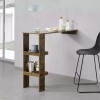 Masa tip Bar Solvesborg DH cu Efect de Lemn Nuanta Inchisa, Montabila pe Perete, Dimensiuni 120x45x106 cm, 2 Rafturi
