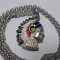 MEDALION argint INDIAN APACHE in EMAIL contrast SUPERB splendid pe Lant argint