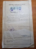 Certificat primaria municipiului galati - octombrie 1944 - flancat cu 4 timbre