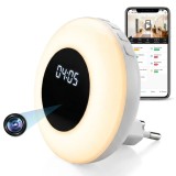 Cumpara ieftin Camera Spion in Lampa de veghe cu Ceas iUni IP71, Wi-Fi, Full HD, Night Vision, Vizualizare Live pe telefon