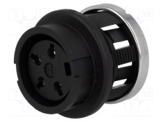 Conector DIN soclu mamă PIN 4 240&deg; lipire 300V 5A AMPHENOL